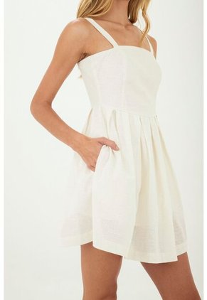 Vestido Corto Serene Marfil Mercedes Campuzano