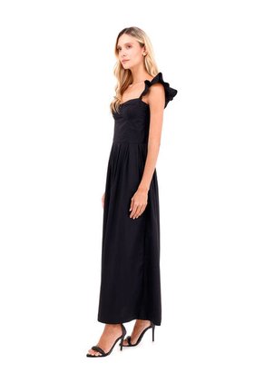 Vestido Largo Mellow Negro Mercedes Campuzano