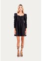 Vestido Corto Ocean Negro Mercedes Campuzano de Mercedes Campuzano