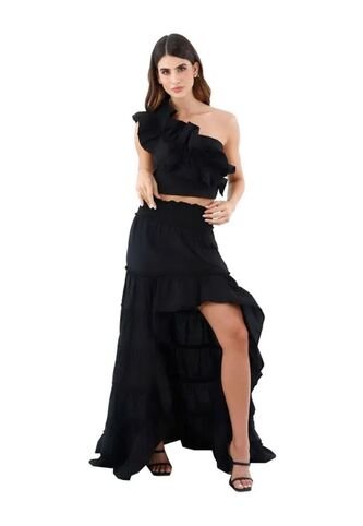 Falda Larga Kelly Negro Mercedes Campuzano Mercedes Campuzano