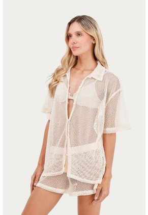 Camisa Seyla Beige Mercedes Campuzano