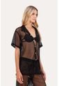 Camisa Seyla Negro Mercedes Campuzano de Mercedes Campuzano