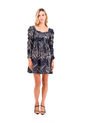 Vestido Corto Sailing Palmeras Negro Mercedes Campuzano de Mercedes Campuzano