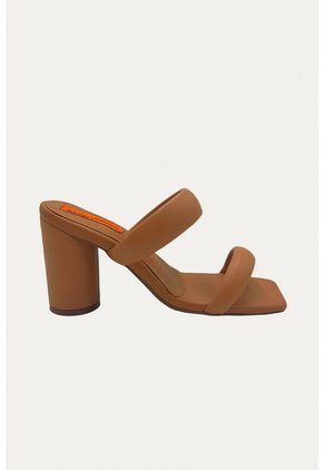 Sandalia Tacón Angelina Beige Mercedes Campuzano