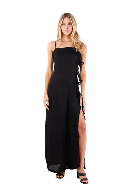 Vestido Largo Sky Negro Mercedes Campuzano