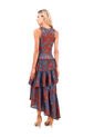 Vestido Largo Fuego Palmeras Terracota Mercedes Campuzano de Mercedes Campuzano