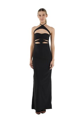 Vestido Largo Amara Negro Mercedes Campuzano