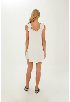 Vestido Corto Deena Marfil Mercedes Campuzano