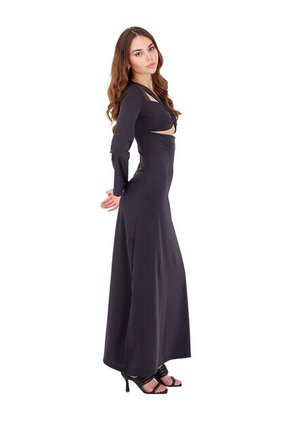 Vestido Largo Sienna Negro Mercedes Campuzano
