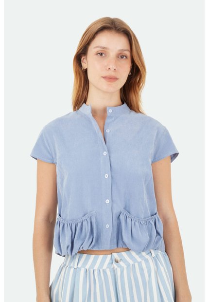 Camisa Brisa Azul Oscuro Mercedes Campuzano