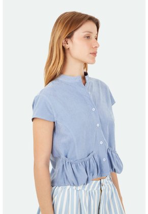 Camisa Brisa Azul Oscuro Mercedes Campuzano