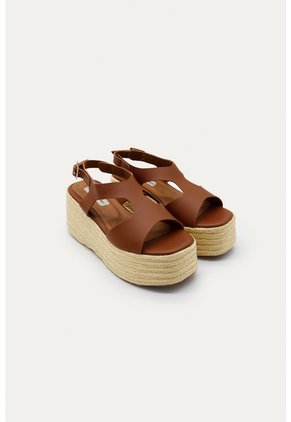 Spadrilla Plataforma Bloom Miel Mercedes Campuzano