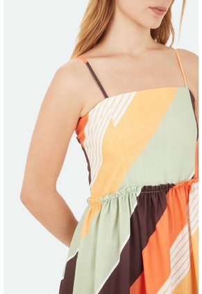 Vestido Largo Halo Multicolor Mercedes Campuzano
