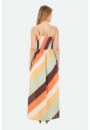 Vestido Largo Halo Multicolor Mercedes Campuzano