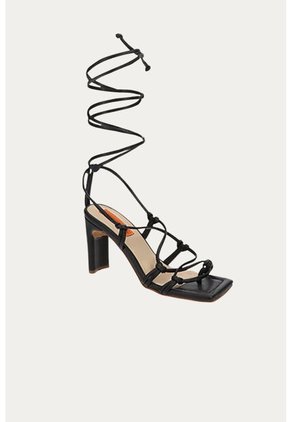 Sandalia Tacón Amelia Negro Mercedes Campuzano