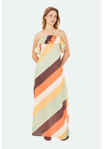 Vestido Largo Marbella Multicolor Mercedes Campuzano Mercedes Campuzano