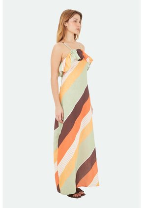 Vestido Largo Marbella Multicolor Mercedes Campuzano