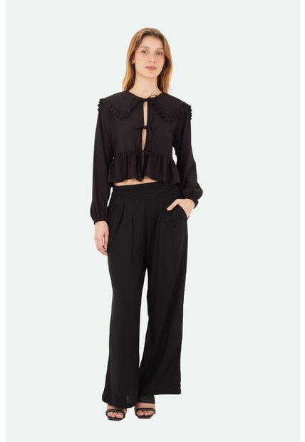 Pantalon Prisma Negro Mercedes Campuzano