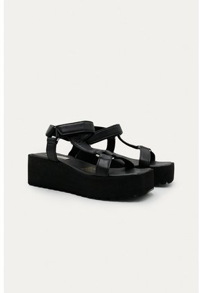 Sandalia Plataforma Ali Negro Mercedes Campuzano