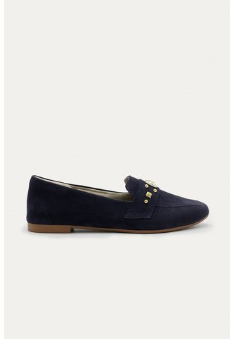 Mocasin Emma Azul Oscuro Mercedes Campuzano Mercedes Campuzano