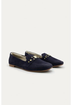 Mocasin Emma Azul Oscuro Mercedes Campuzano