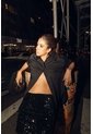 Camisa Boyfriend Haven Negro Mercedes Campuzano de Mercedes Campuzano