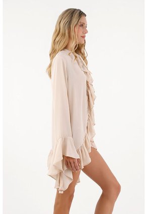 Camisa Aurea  Beige Mercedes Campuzano