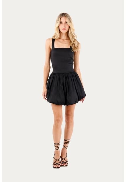 Vestido Corto Ivanna Negro Mercedes Campuzano