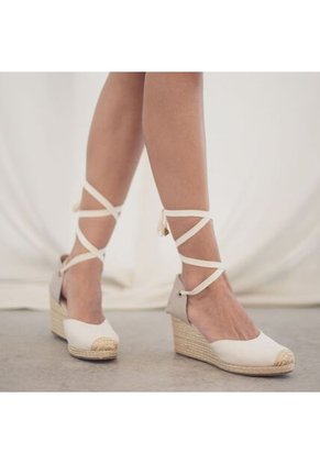 Spadrilla Plataforma Kiri Beige Mercedes Campuzano
