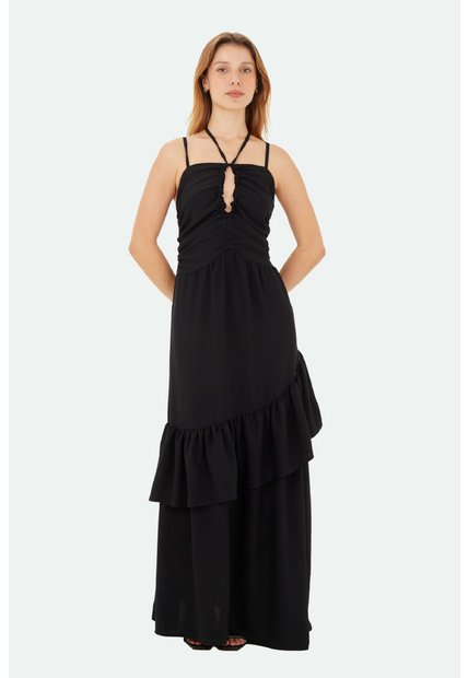 Vestido Largo Cala Negro Mercedes Campuzano