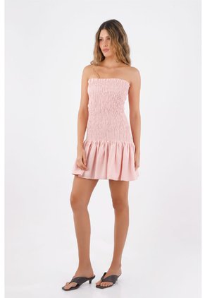 Vestido Corto Dafne Rosado Mercedes Campuzano