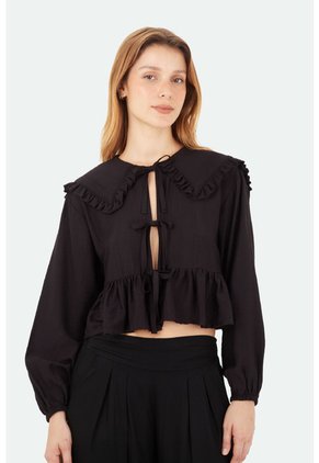 Camisa Cora Negro Mercedes Campuzano