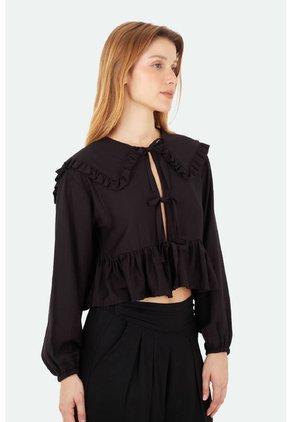 Camisa Cora Negro Mercedes Campuzano