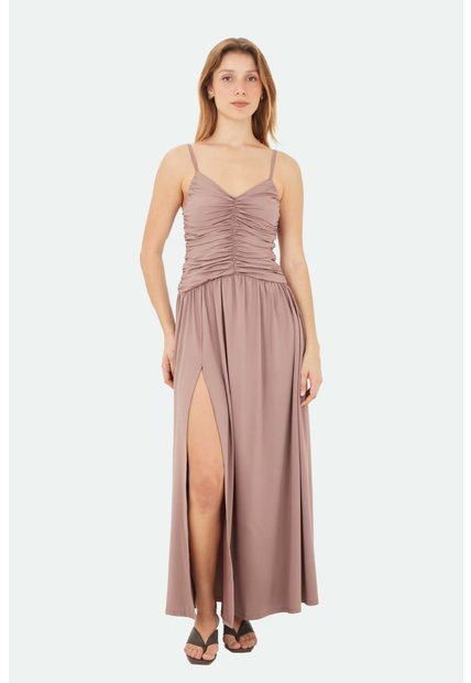 Vestido Largo Brisa Cafe Mercedes Campuzano