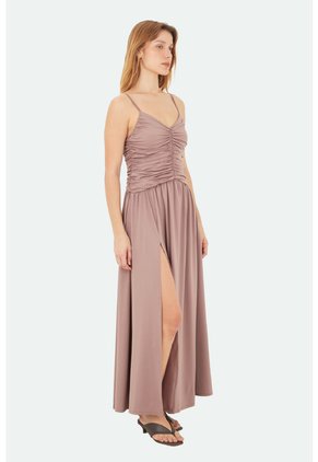 Vestido Largo Brisa Cafe Mercedes Campuzano