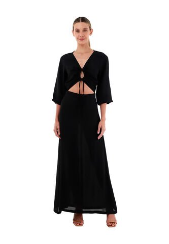 Vestido Largo Danna Negro Mercedes Campuzano Mercedes Campuzano