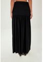 Falda Larga Claudine Negro Mercedes Campuzano de Mercedes Campuzano