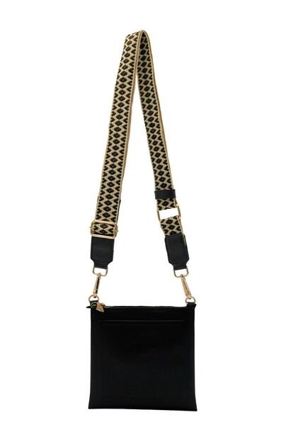 Bandolera Clover Negro Mercedes Campuzano