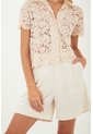 Camisa Steph Beige Mercedes Campuzano de Mercedes Campuzano