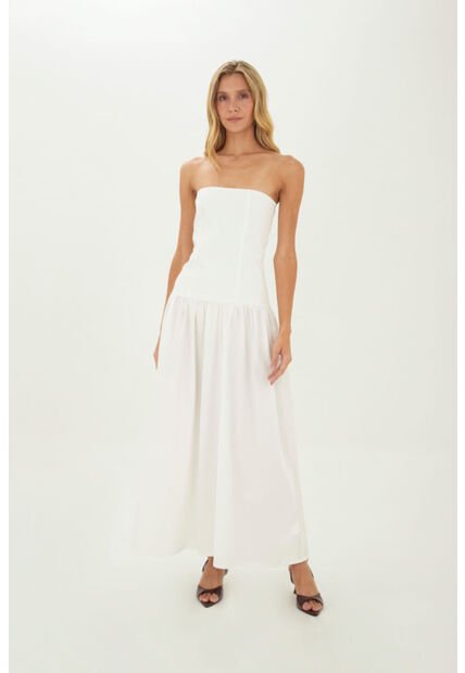 Vestido Largo Kira Marfil Mercedes Campuzano