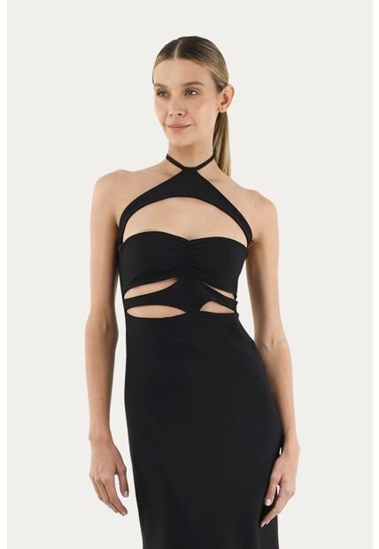 Vestido Largo Amara Negro Mercedes Campuzano