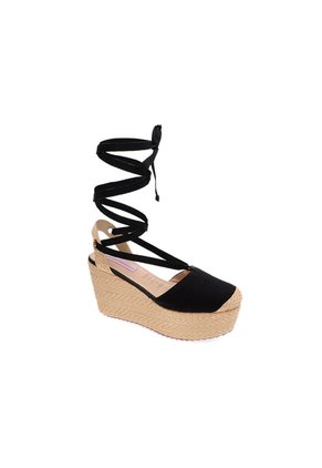 Spadrilla Plataforma Negro Mercedes Campuzano
