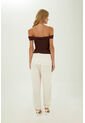 Pantalon Colline Marfil Mercedes Campuzano de Mercedes Campuzano