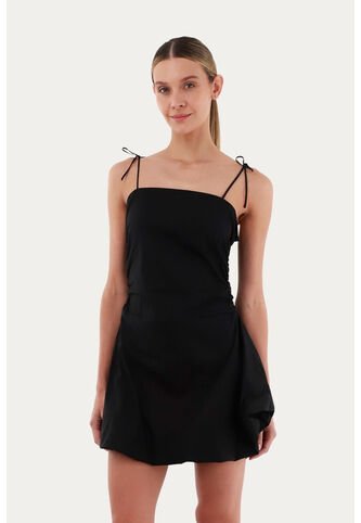 Vestido Corto Britt Negro Mercedes Campuzano Mercedes Campuzano