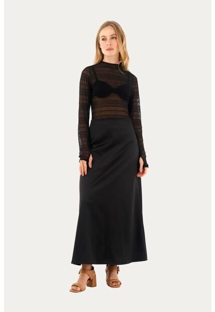 Falda Larga Fabiana Negro Mercedes Campuzano