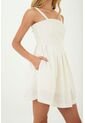 Vestido Corto Serene Marfil Mercedes Campuzano de Mercedes Campuzano