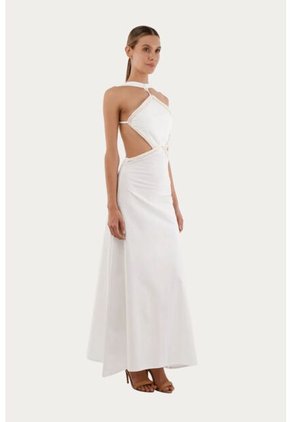 Vestido Largo Lorde Marfil Mercedes Campuzano