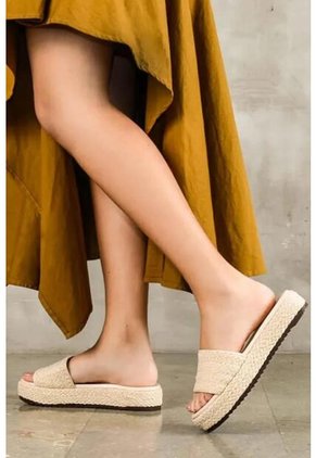 Sandalia Yute Snorri Beige Mercedes Campuzano