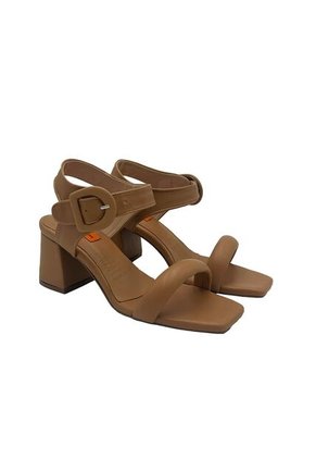 Sandalia Tacón Geneve Beige Mercedes Campuzano