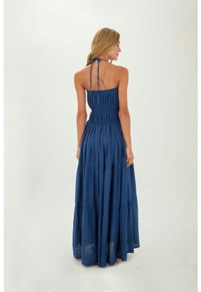 Vestido Largo Nayade Azul Mercedes Campuzano